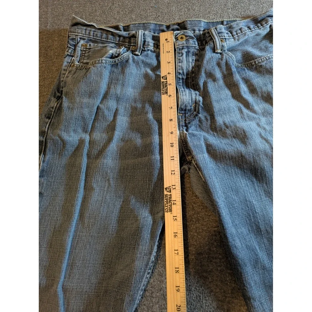 Levis Jeans Mens 36x32 Blue 569 Loose Faded Washout Denim Pants Work
